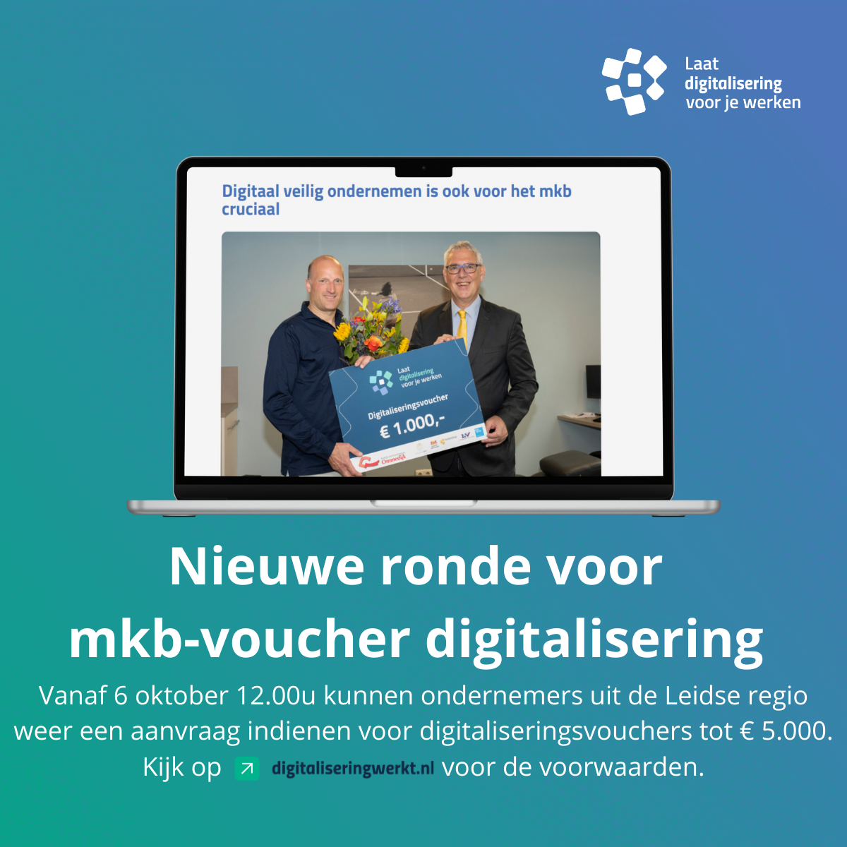 Nieuwe ronde voor mkb-voucher digitalisering