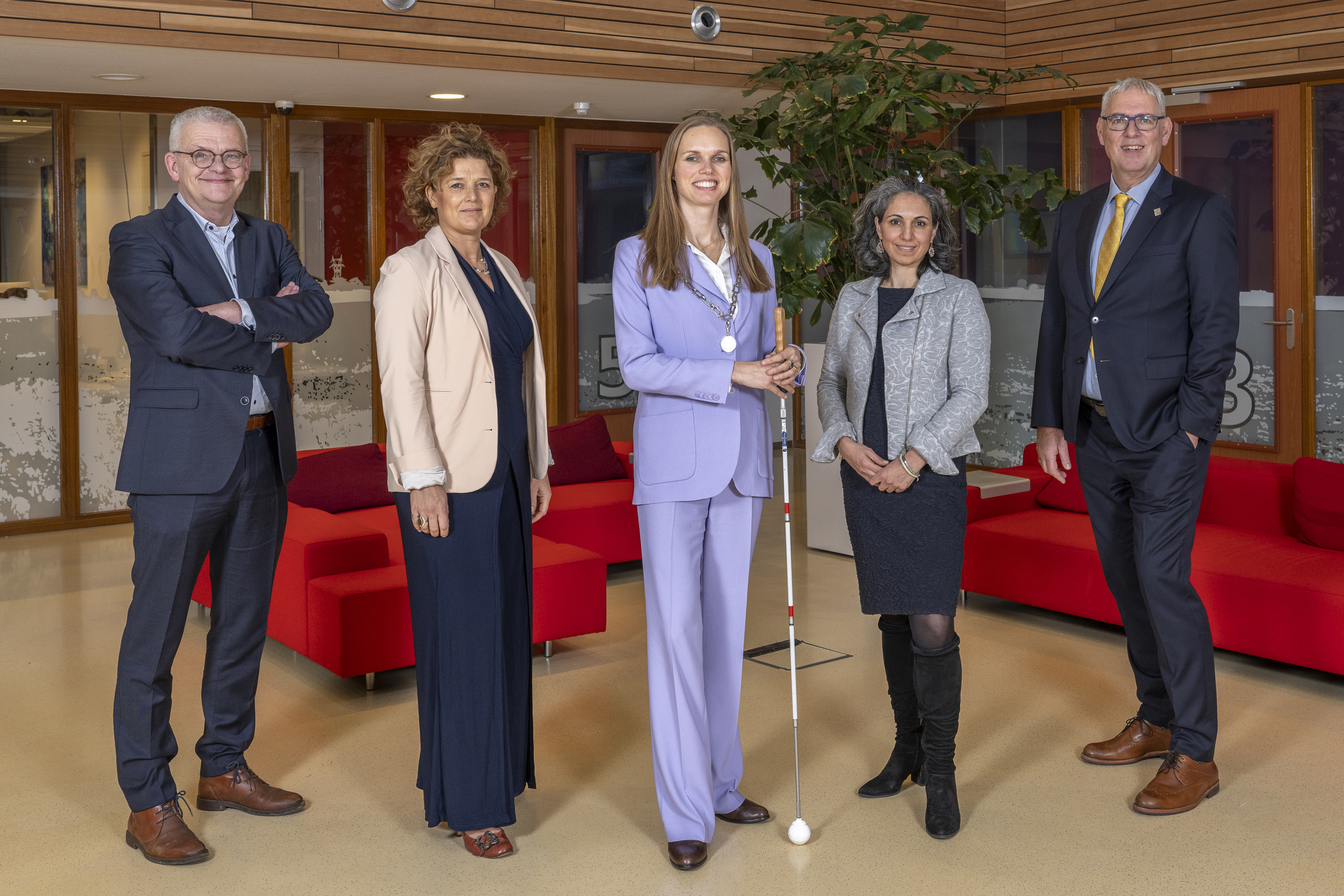 Foto van college en gemeentesecretaris