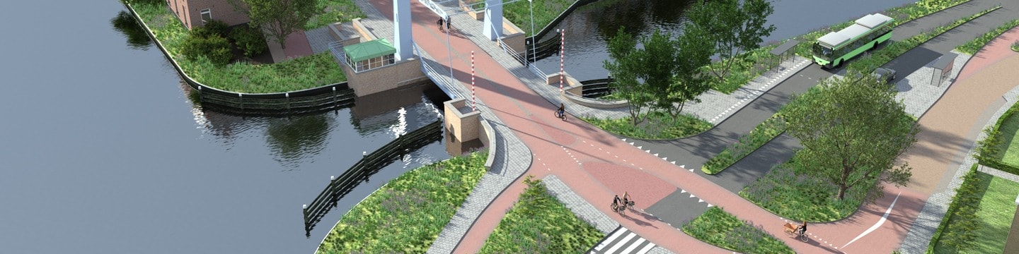 impressie van nieuwe inrichting Spanjaardsbrug