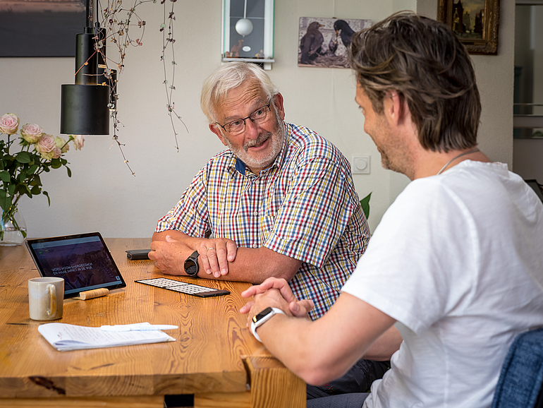 Foto gesprek met een energiecoach