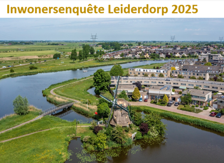 Foto Leiderdorp met titel