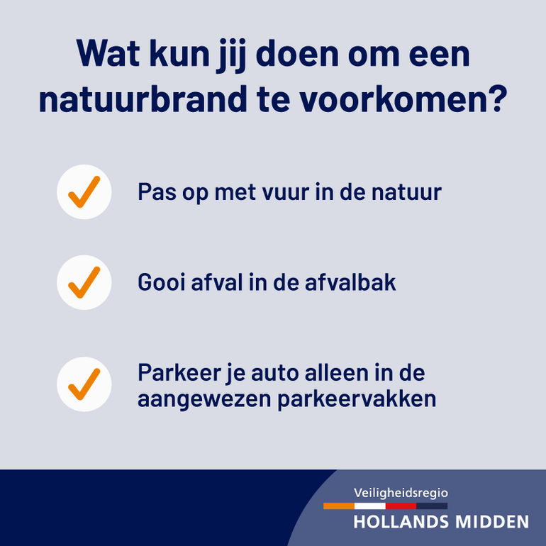 Voorkom natuurbrand met deze tips