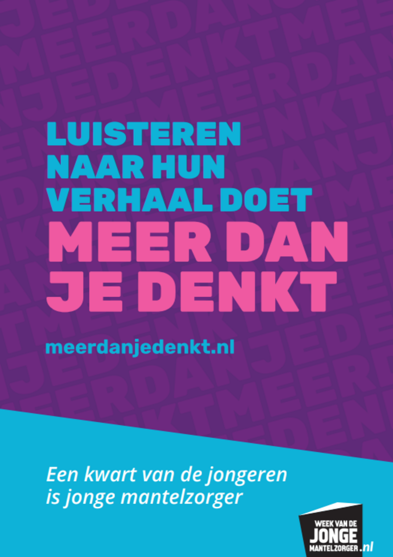 Poster met 'Luisteren naar hun verhaal doet meer dan je denkt'