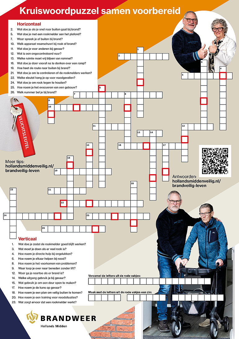 Kruiswoordpuzzel samen voorbereid