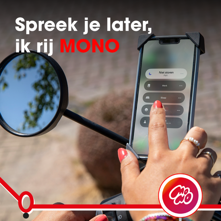 Affiche Spreek je later, ik rij MONO