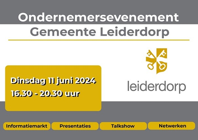 Logo van het evenement, met daarin de details van de avond